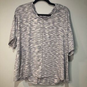 Livi Active for Lane Bryant Moisture Wicking Hooded Shirt Heather Gray